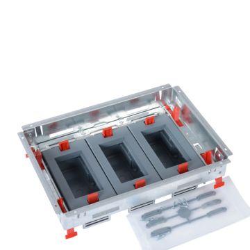 Soporte portamecanismos caja suelo rectangular-mecanismos posición horizontal-h regulable-12m