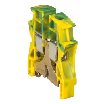 Borna viking 3 con tornillo - 1 unión - 1 entrada/1 salida - verde/amarillo - paso 15