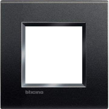Placa embellecedora livinglight de color antracita - 2 módulos