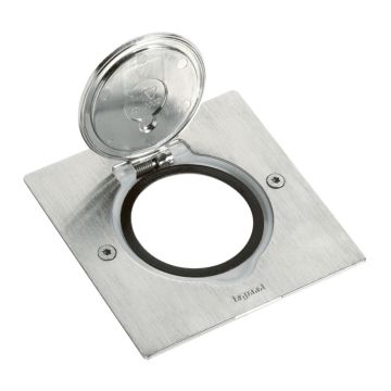 Caja ip44 suelo y mobiliario - 2 módulos - inox