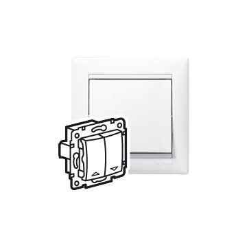 Mecanismo para persianas valena - pulsador con enclavamiento eléctrico - blanco