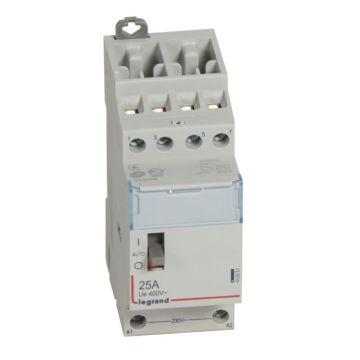 Contactor con bobina 230 v~ - 4p - 250 v~ - 25a - 4 na - 2 módulos