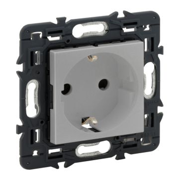 Base de corriente valena next - 2p+t con obturadores - bornes con tornillos - 10/16a - 230v~- aluminio