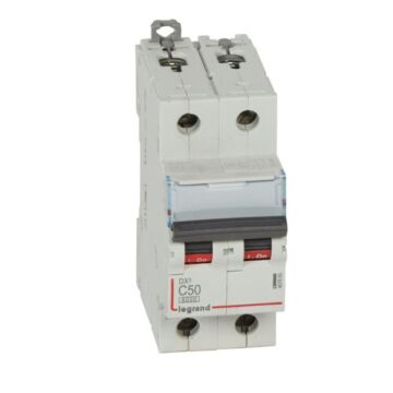 Magnetotérmico dx³ 6000/10 ka - 2p - 230/400 v~ - 50a - curva c