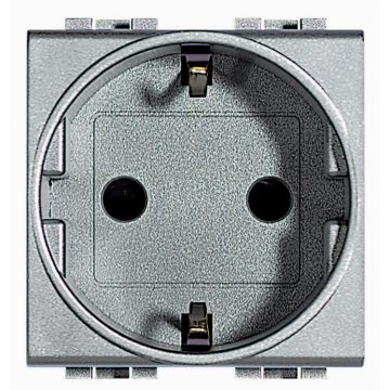 Base 2p+t livinglight - 16a/230v - conexión por tornillos - tech - 2 módulos