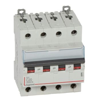 Magnetotérmico dx³ 6000/10 ka - 4p - 400 v~ - 20a - curva c