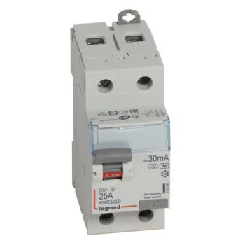 Interruptor diferencial dx³ - 2p- 230v~-25a - tipo hpi - 30ma - 2 módulos