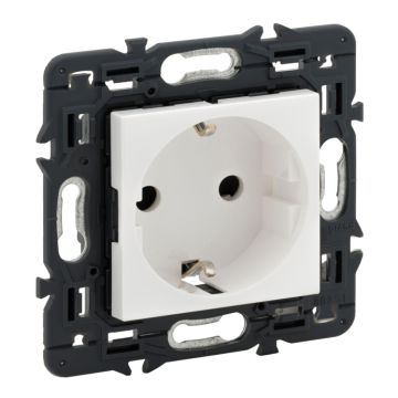 Base de corriente valena next - 2p+t con obturadores - bornes con tornillos - 10/16a - 230v~- blanco