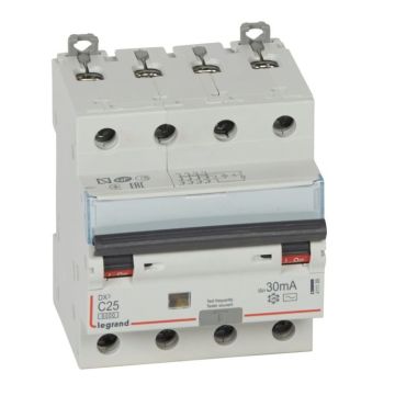 Magnetotérmico diferencial dx³ 6000/10ka - 4p- 400v~ -25 a-curva c- 30ma-tipo ac