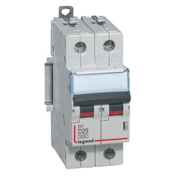 Magnetotérmico dx³ 6000/10 ka - 2p - 230/400 v~ - 25a - curva d