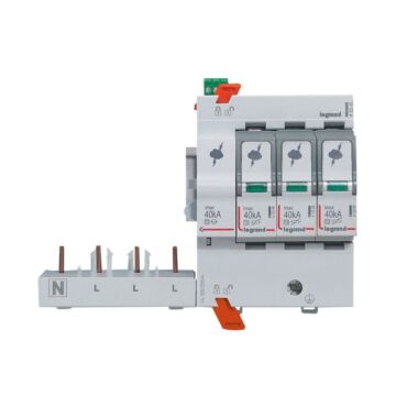 Limitador sobretensión bpa t2 40ka 3p + n negro