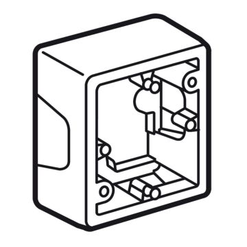 Caja de instalación en superficie valena de color blanco - 1 elemento