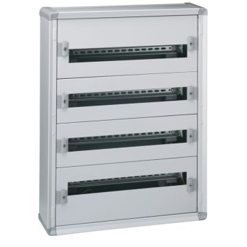 Caja distribución metálica xl³ 160 - totalmente modular - 4 filas de 24 módulos