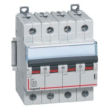 Magnetotérmico dx³ 6000/10 ka - 4p - 400 v~ - 63a - curva c