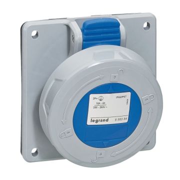 Bases para cuadros entreejes unificado p17 pro. 2p+t, 16a, 200/250v~, ip66/67. color azul