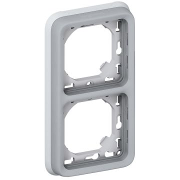 Marco de empotrar plexo modular gris - 2 elementos verticales