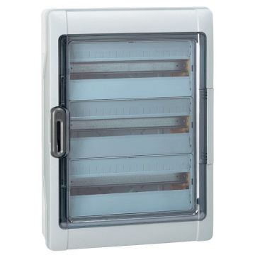 Caja modular estanca plexo³ - ip 65 - ik 09 - 3 filas de 18 módulos