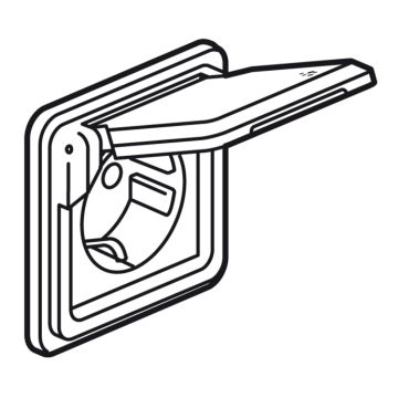 Base de corriente soliroc - alemán - 2p + t - bornes con tornillos y tapa de protección - ip 55 - 16a - 250v -ik10