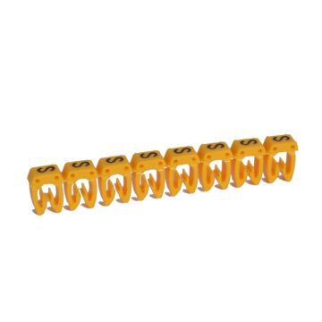 Etiqueta cab 3 para cableado de 1,5 a 2,5mm² - letra mayúscula s