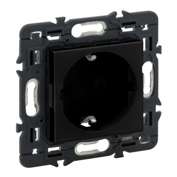 Base de corriente valena next - 2p+t con obturadores - bornes con tornillos - 10/16a - 230v~- dark
