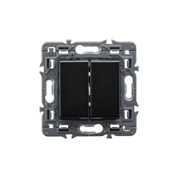 Conmutador valena next - doble - unipolar - 10 ax - 230v~ - dark