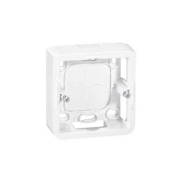 Caja de superficie mosaic - 2 módulos - profundidad 40mm - para soporte ref. 080251