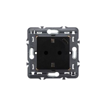 Valena next 1 toma de corriente 2p+t estándar alemana + cargador usb tipo c precableado - dark