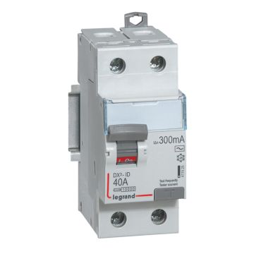 Interruptor diferencial dx³ - 2p- 230v~-40a - tipo ac - 300ma - 2 módulos