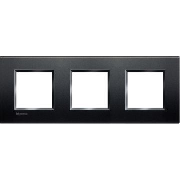 Placa embellecedora livinglight de color antracita - 2 x 3 módulos