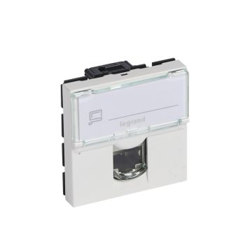 Base rj45 mosaic - cat.6a - stp - 2 módulos - lcs² - blanco