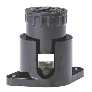 Borna anticizallante para evitar cortar cable con tuerca hexagonal. capacidad de la borna 2x75mm². paso de cable 11,7mm. altura 71mm