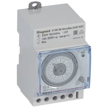 Interruptor horario programable analógico - auto - semanal - con reserva de marcha