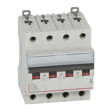 Magnetotérmico dx³ 6000/10 ka - 4p - 400 v~ - 32a - curva c