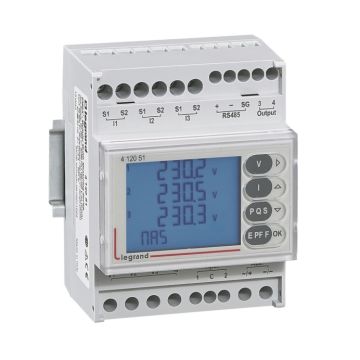 Central de medida emdx³ modular - salida por impulsos y modbus rs485 - 4 módulos - pantalla lcd