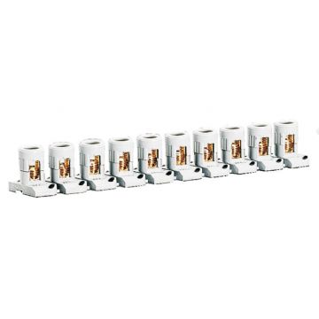 Regleta de paso suprem. 10 bornas separables. capacidad de la borna 2x10mm² paso 19,5mm