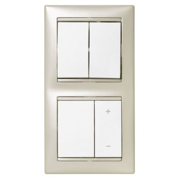 Conmutador valena - doble - unipolar - 10 ax - 250v~ - blanco