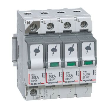 Limitador de sobretensiones t2 - imax 40 ka/polo - 3p+n - 320va -4 módulos