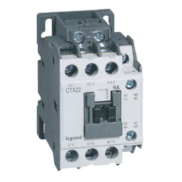 Contactores tripolares ctx³ 22 - 9a - 230 v~ - 1 na + 1 nc - bornas con tornillo