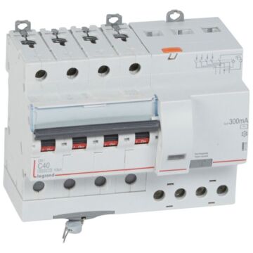 Magnetotérmico diferencial dx³ 6000/10ka - 4p- 400v~ -40a-curva c- 300ma-tipo ac