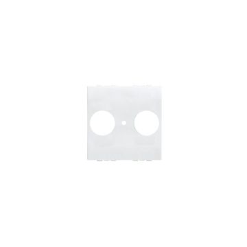 Frontal tv/r-sat universal livinglight - blanco - 2 módulos