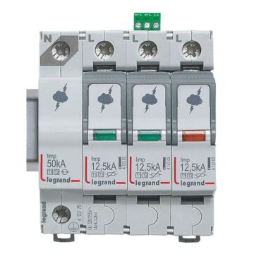 Limitador de sobretensión - protección cgbt - t1+t2 - iimp 12,5 ka/polo - 3p+n
