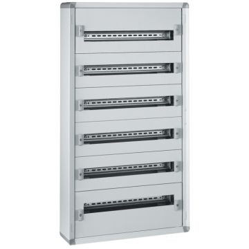 Caja distribución metálica xl³ 160 - totalmente modular - 6 filas de 24 módulos
