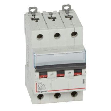 Magnetotérmico dx³ 6000/10 ka - 3p - 400 v~ - 20a - curva c