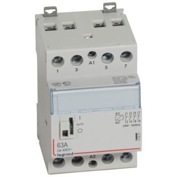 Contactor con bobina 230 v~ - 4p - 250 v~ - 63a - 4 nc - 3 módulos