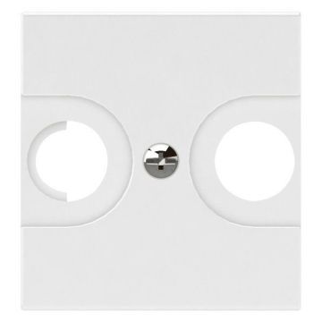 Adaptador mosaic para base tv/r-sat - 2 módulos - blanco