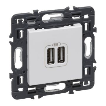 Cargador usb valena next - 2 usb tipo a+a - 2.400 ma - 12w -blanco