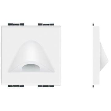 Salida de cables livinglight ø 9mm - 2 módulos - blanco