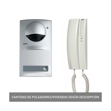 Kit audio a1 (1 vivienda) placa de superficie y teléfono serie 7