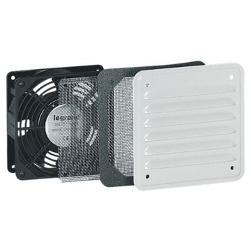 Ventilador 30/160 m³/h - ral 7035 - con rejilla metálica - ip32 ik10