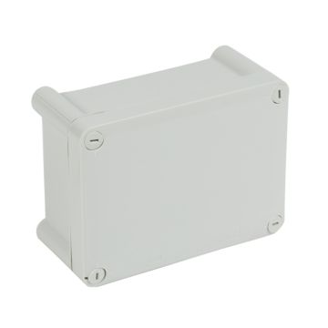 Caja plexo ip55 ik07, rectangular, de 155x110x80mm. sin entradas. color gris